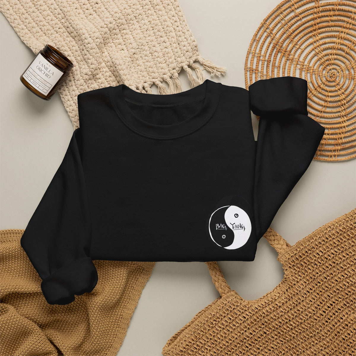 Big Yang Crewneck Sweatshirt - Unisex - Black