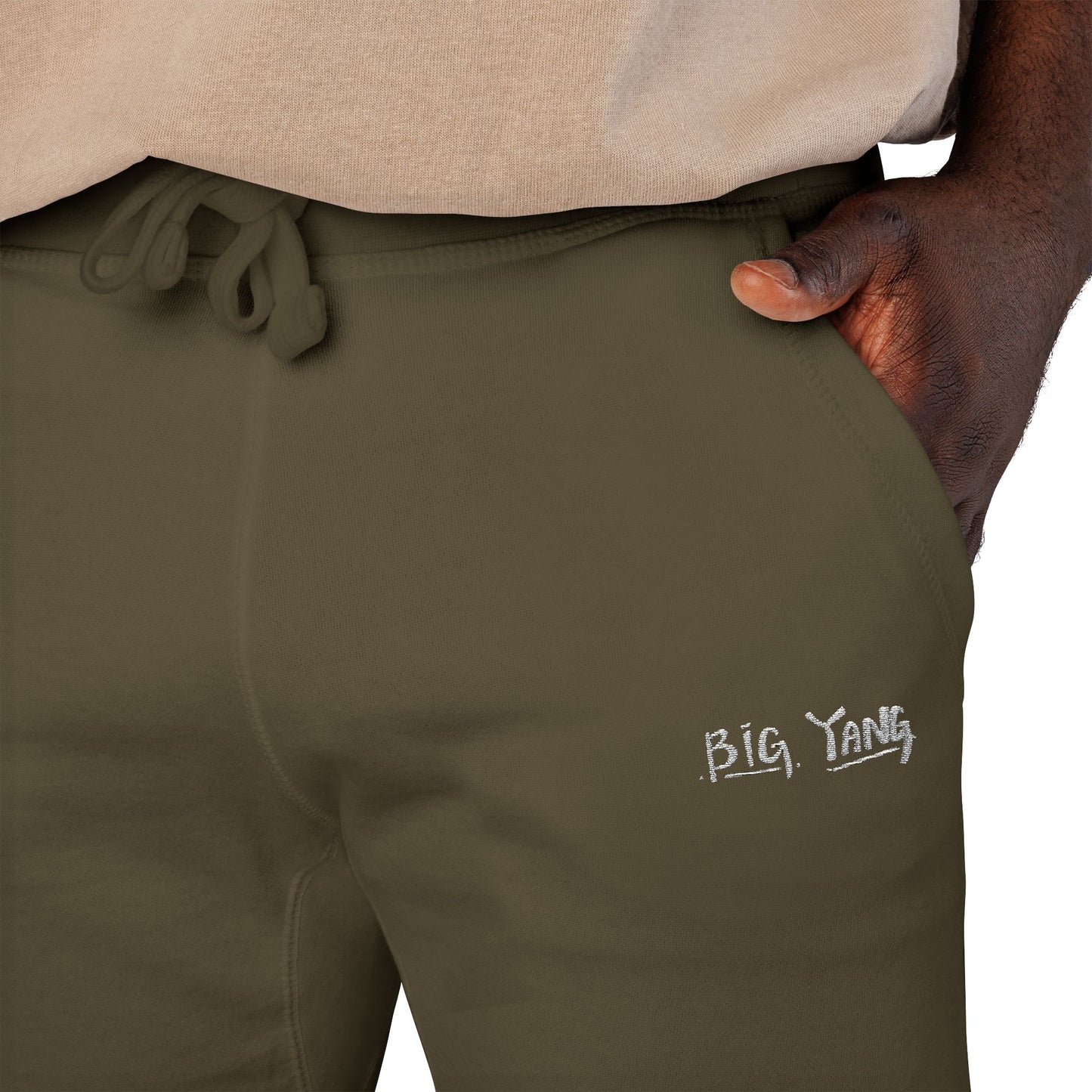 Big Yang Embroidered Fleece Sweatpants
