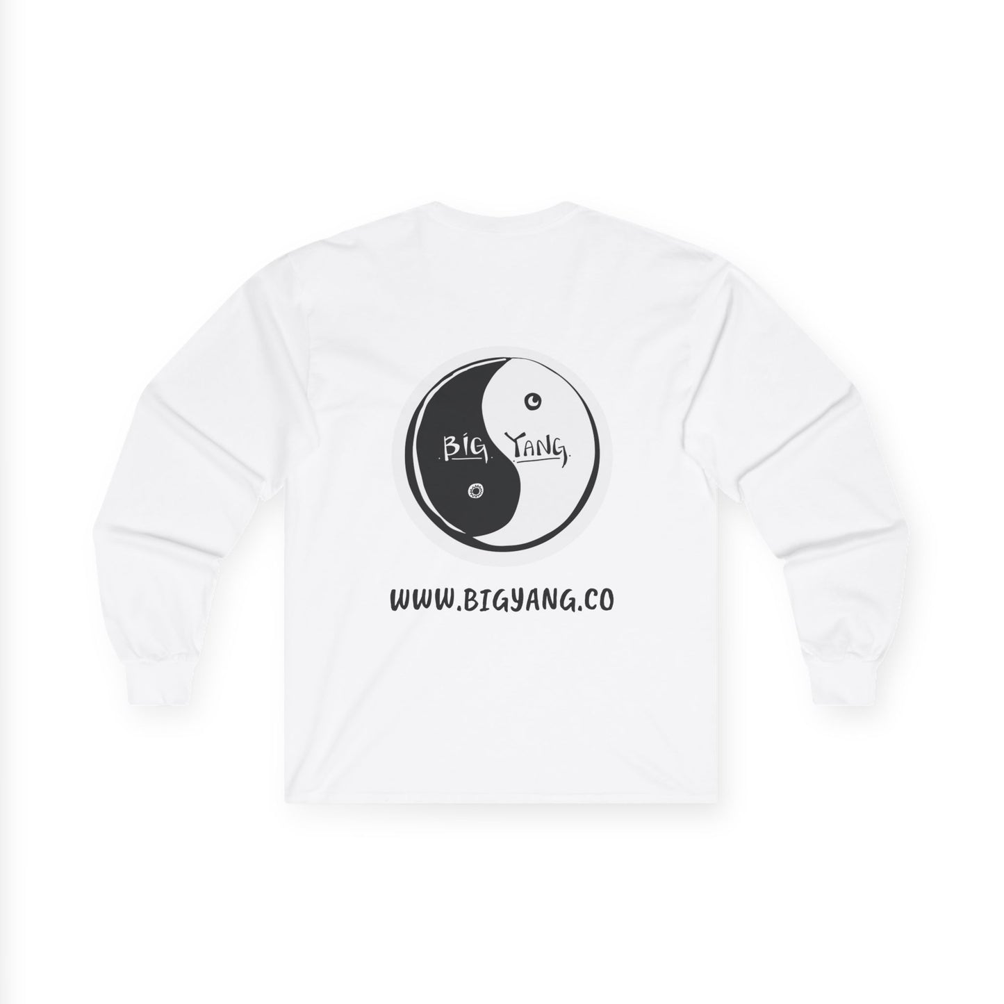 Big Yang Long Sleeve Tee Unisex- White