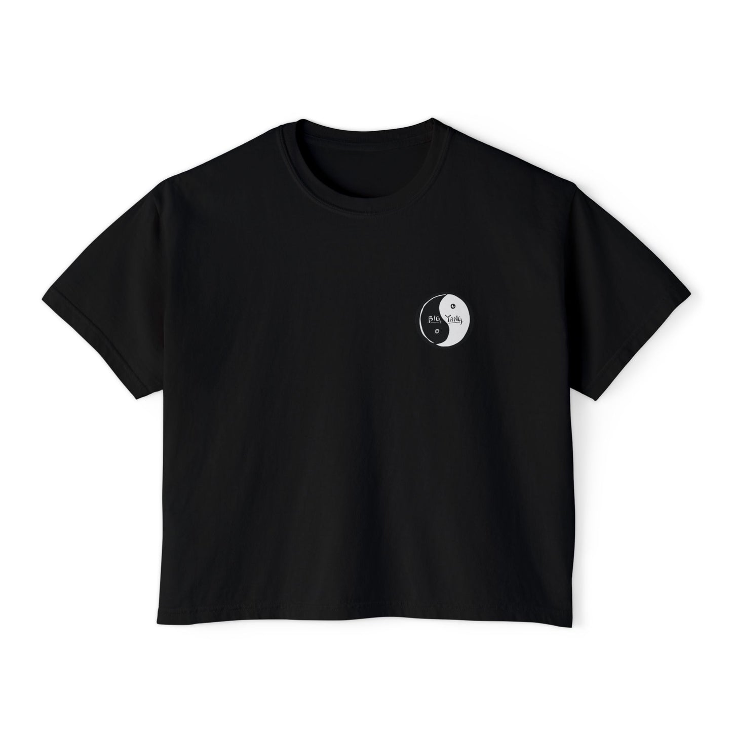 Big Yang Boxy Tee — Womens Black Graphic T-Shirt
